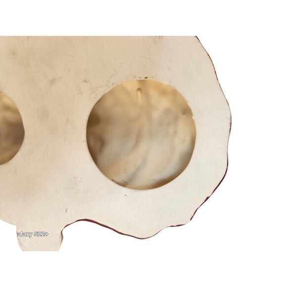 Santa Claus Face Wall Hanging Christmas Decoration Red/White Vintage Look 13x10 - Picture 10 of 12